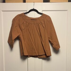 Everlane Women's Blouse in Rust Brown